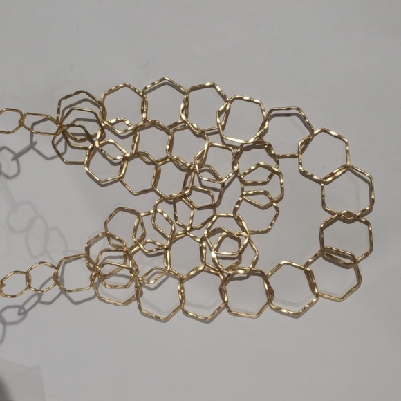 Layered Gold tone Dainty Hoop Design Necklace - Women's Fashion Jewelry - Picture 4 of 6